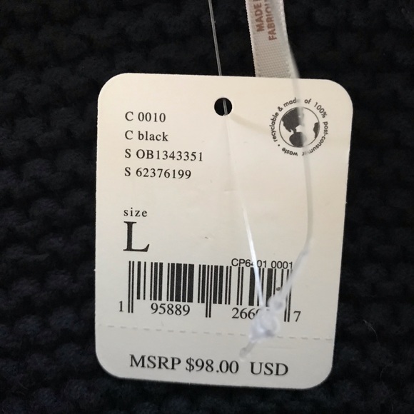 Free People Dream Cable Crew Sweater in Black NWT Small - Picture 14 of 14